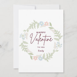 Bliss elegant flora Valentine Day Card Julkort