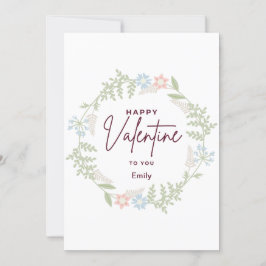 Bliss elegant flora Valentine Day Card Julkort