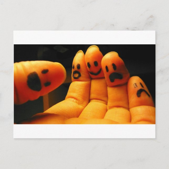 Bliss:glöd:behag:rädsla:rädsla Vykort (Framsida)