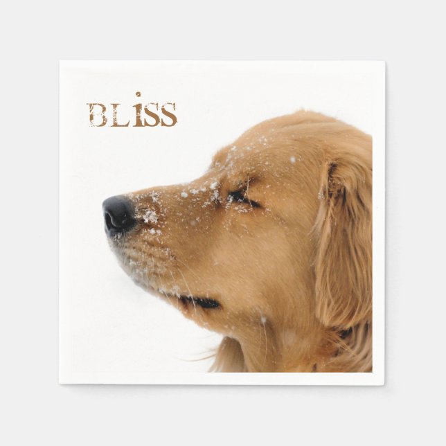 Bliss Golden Retriever Pappersservett (Framsidan)