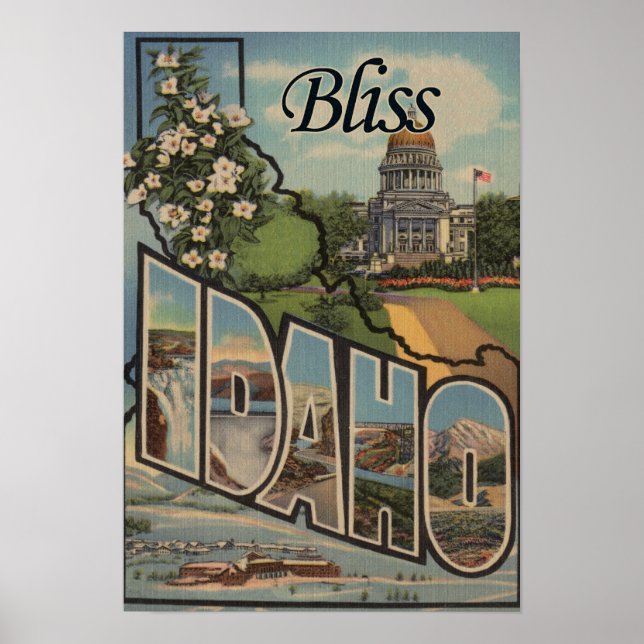 Bliss, IdahoLarge Brev ScenesBliss, ID Poster (Framsidan)