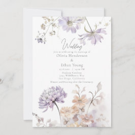Bliss - inbjudan till Lilac och Lavender Wedding