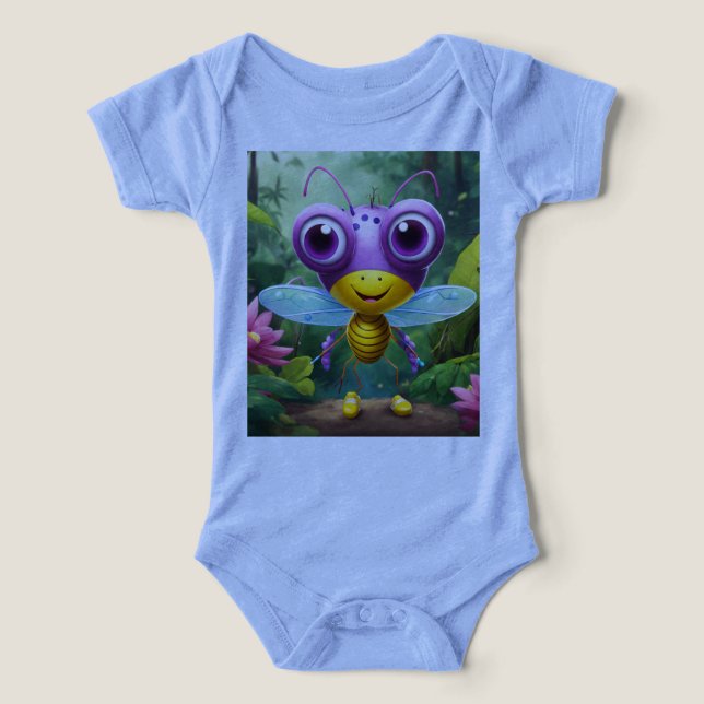 Bliss med fjäril: Uppspelande Baby Tees T Shirt (Design Framsida)