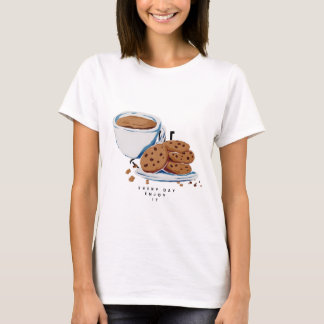 Bliss med tea och kookies - njut varje dag t shirt