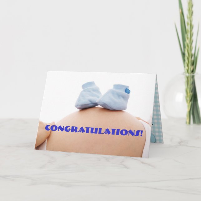 Blissful Baby Shower Kort (Framsida)