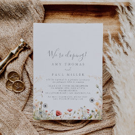 Blissful Boho Wildblomelopement Reception Inbjudningar