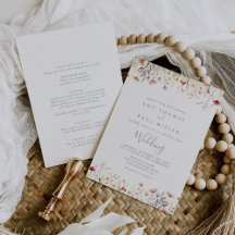 Blissful Boho Wildflower Front & Back Wedding 