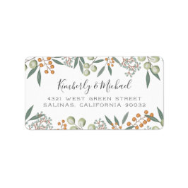 Blissful Bounty Botanical Bröllop Returadress Adressetikett