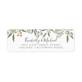 Blissful Bounty Botanical Bröllop Returadress Returadress Etikett