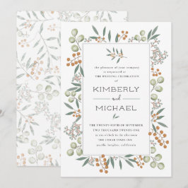 Blissful Bounty Botanical Bröllop Suite Inbjudningar