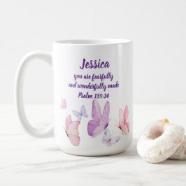 Blissful Butterfly Psalm 139:14 Coffee Mug Kaffemugg