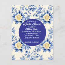 Blissful Chinoiserie Bridal Shower Invitation