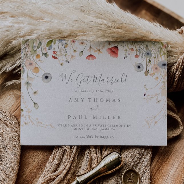 Blissful Colorful Boho WildblomElopement Meddelande (Skapare uppladdad)