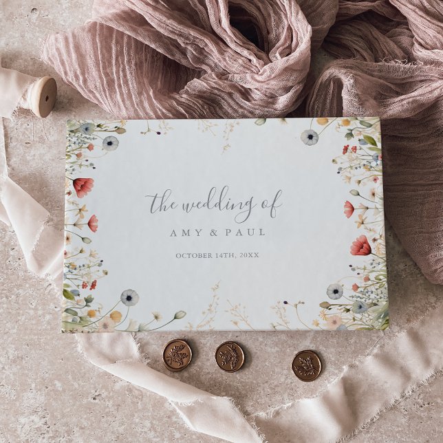 Blissful Colorful Boho Wildflower Wedding Gästböcker (Skapare uppladdad)