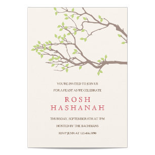 Blissful Grenar Rosh Hashanah-inbjudan Inbjudningar