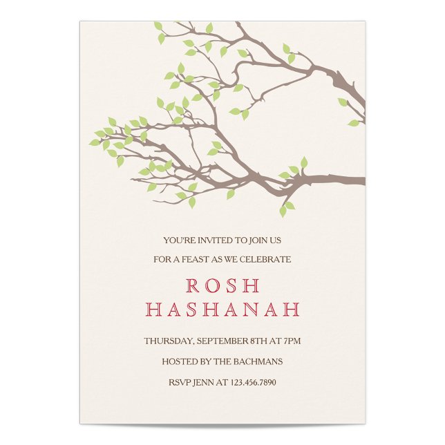 Blissful Grenar Rosh Hashanah-inbjudan Inbjudningar (Skapare uppladdad)