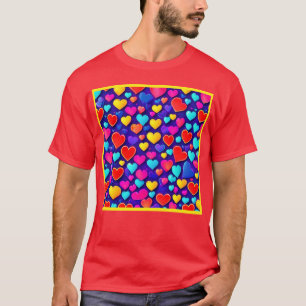 Blissful Kärlek: Chic Hearts Unveiled T Shirt