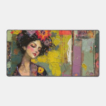 Blissful kvinna i Kimono