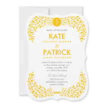 Blissful Laurel EDITABLE FÄRG bröllopsinbjudan