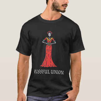 Blissful Union Retro Halloween Bride Bröllop Desig T Shirt