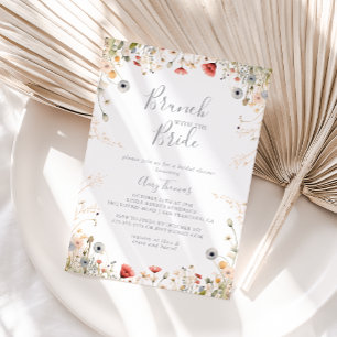 Blissful WildblommBrunch med Bride Shower Inbjudningar