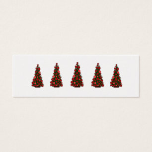 Blissfull Seasons Red Hälsning Märkre jul Litet Visitkort