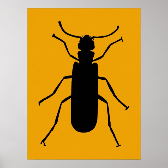 Blister Beetle Silhouette Poster (Framsidan)