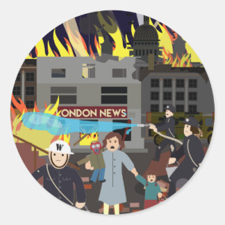 Blitz 1940 WWII (enkel historia) Runt Klistermärke