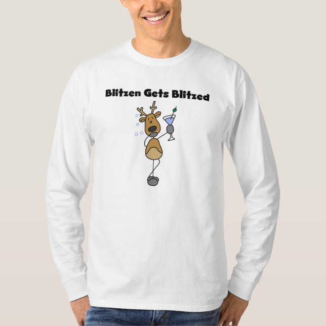 Blitzen får den Blitzed långärmadT-tröja Tee Shirt (Framsida)