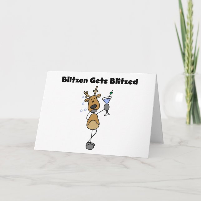 Blitzen Gets Blitzed Helgkort (Framsida)