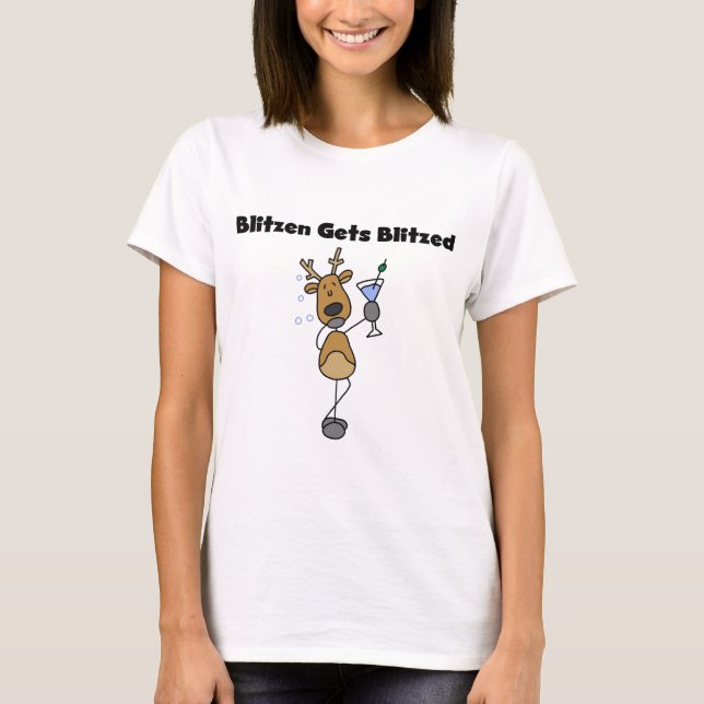 Blitzen Gets Blitzed Reindeer Tshirts and Gifts (Framsida)