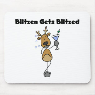 Blitzen Gets Blitzed Reindeer Tshirts and Gifts Musmatta