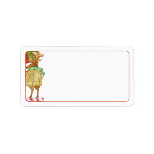 BLITZEN REINDEER-Adressetiketter Adressetikett