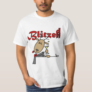 Blitzen Reindeer är Blitzed jul T-shirt