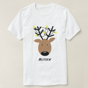 Blitzen Reindeer T Shirt