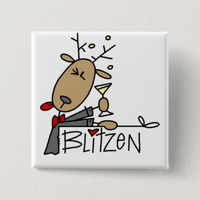 Blitzen renT-tröja och gåvor Knapp (Framsida)