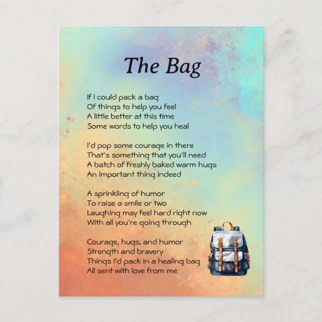 Bliv frisk dikt  vykort (Framsida)