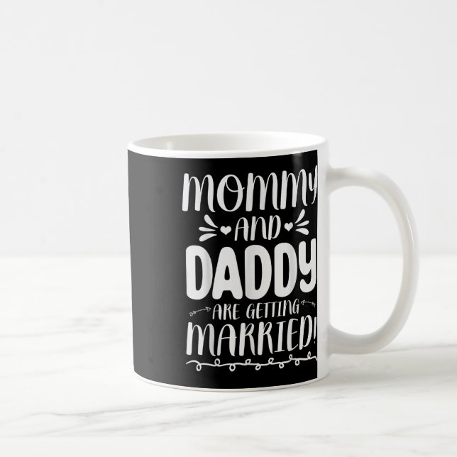 Blivande Brud Och Brudgum Mor Och Pappa Giftar Sig Kaffemugg (Höger)