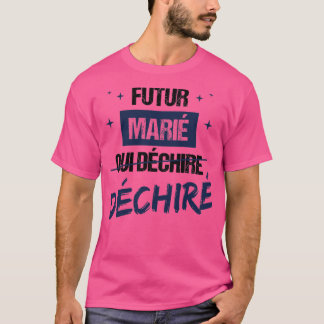 Blivande brudgum som river t shirt