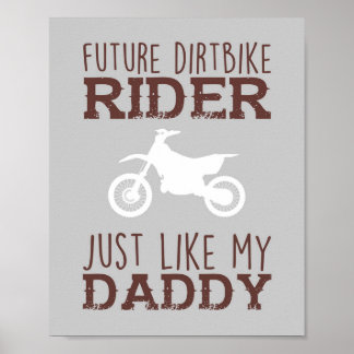 Blivande Dirtbike Förare Baby Pojke Nurseries Tryc Poster
