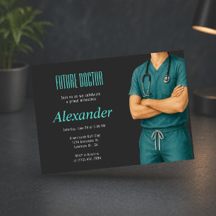 Blivande Doktors Examen Foto Inbjudan
