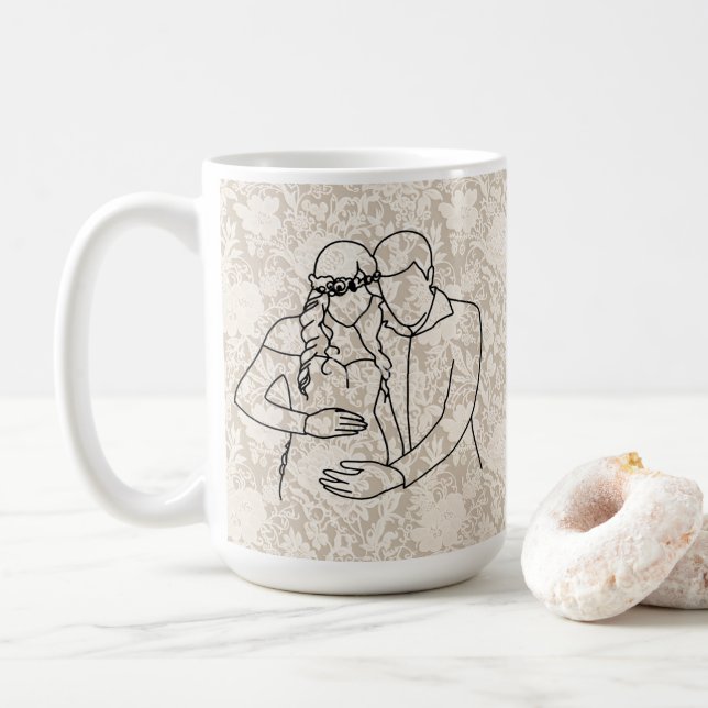Blivande föräldrar Falsk spets Kaffemugg (Med munk)