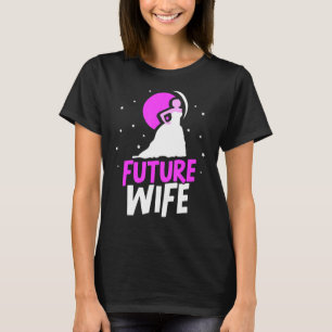 Blivande fru möhippa bröllop brud söt fest t shirt