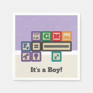 Blivande fysikers klossar Baby shower servetter