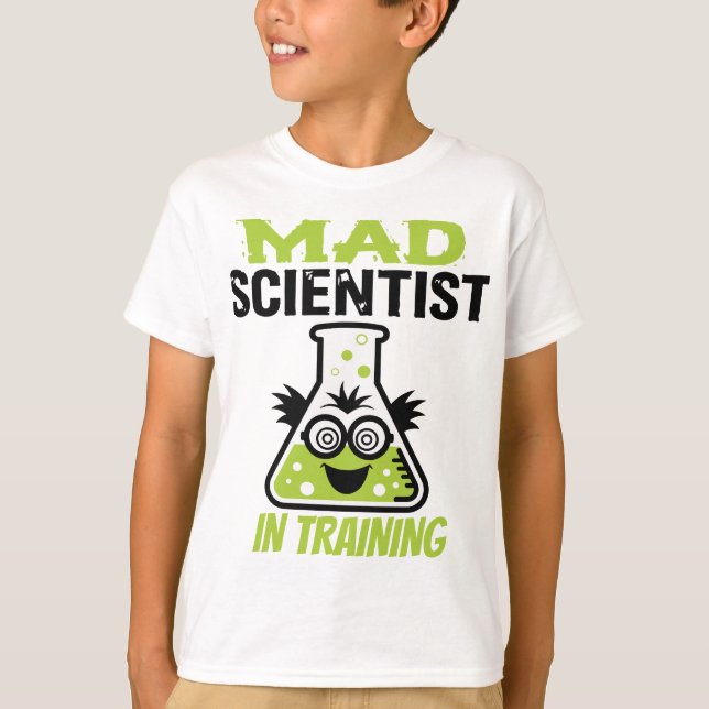 Blivande galen vetenskapsman t shirt (Framsida)