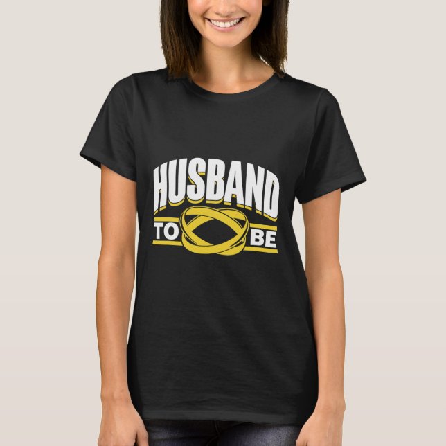Blivande Make Brudlag Bröllop Brudgum Bakelse  T Shirt (Framsida)