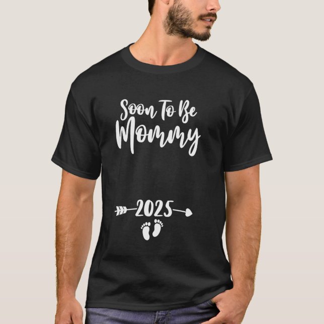 Blivande Mamma 2025 Mamma T Shirt (Framsida)