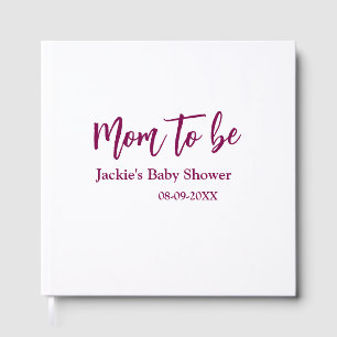 Blivande mamma baby shower namn datum rosa enkel m gästböcker