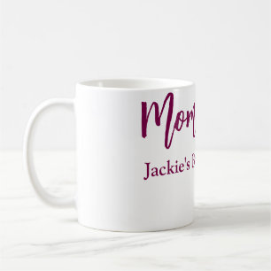 Blivande mamma baby shower namn datum rosa enkel m kaffemugg