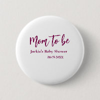 Blivande mamma baby shower namn datum rosa enkel m